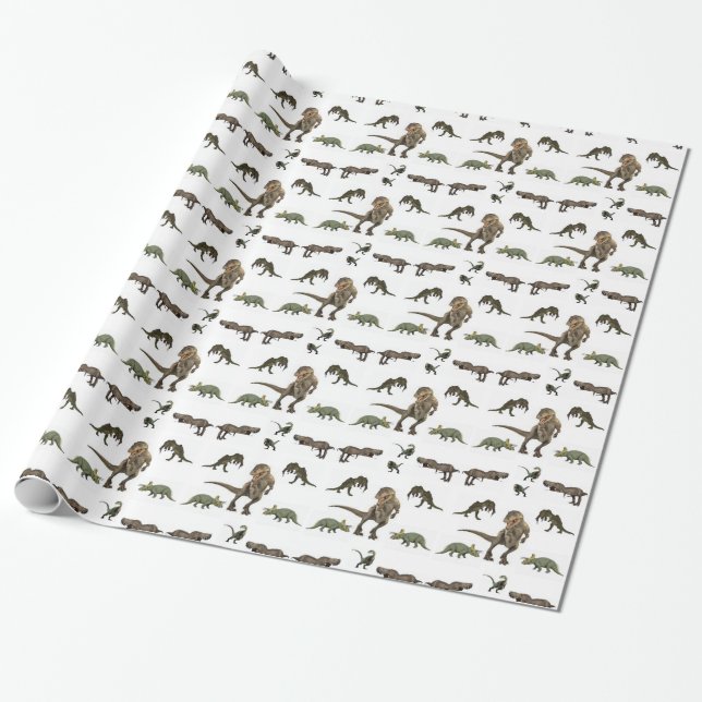 Dinosaur-Geschenkpapier Geschenkpapier (Ungerollt)