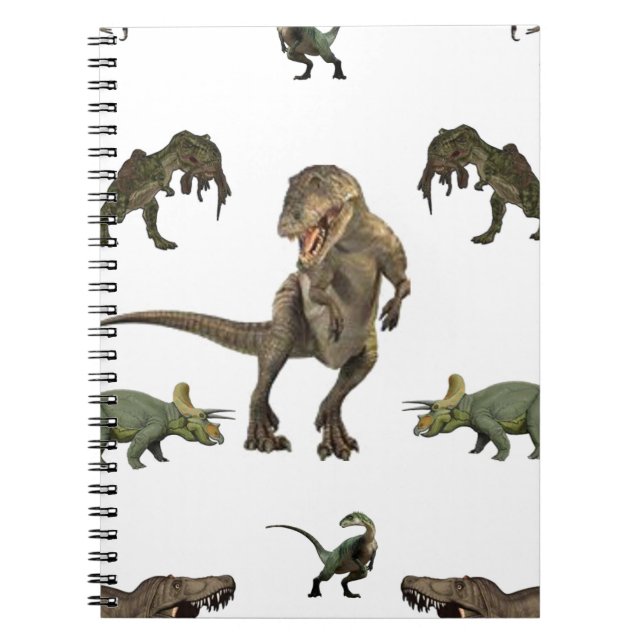 Dinosaur-Geschenkpapier Notizblock (Vorderseite)