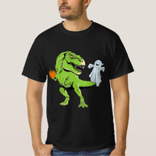 Dinosaur Ghost Lazy Halloween Kostüm Spaß TRex Pum T-Shirt