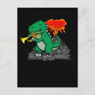 Dinosaur Gift Kids Trumpet Music Big Band Trumpet Postkarte