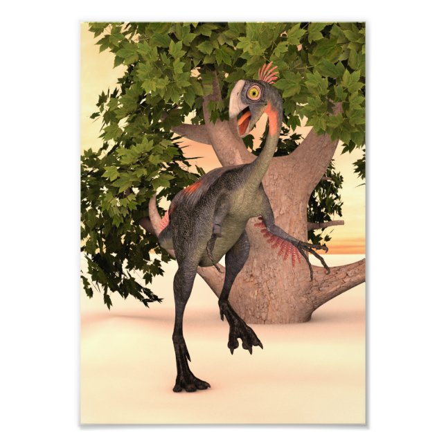 Dinosaur Gigantoraptor Fotodruck (Vorne)