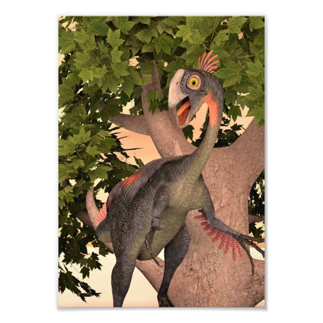 Dinosaur Gigantoraptor Fotodruck (Vorne)