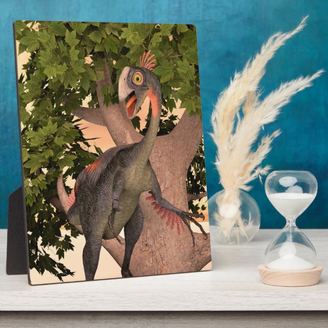 Dinosaur Gigantoraptor Fotoplatte (Seite)