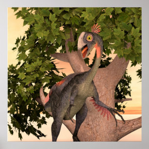 Dinosaur Gigantoraptor Poster