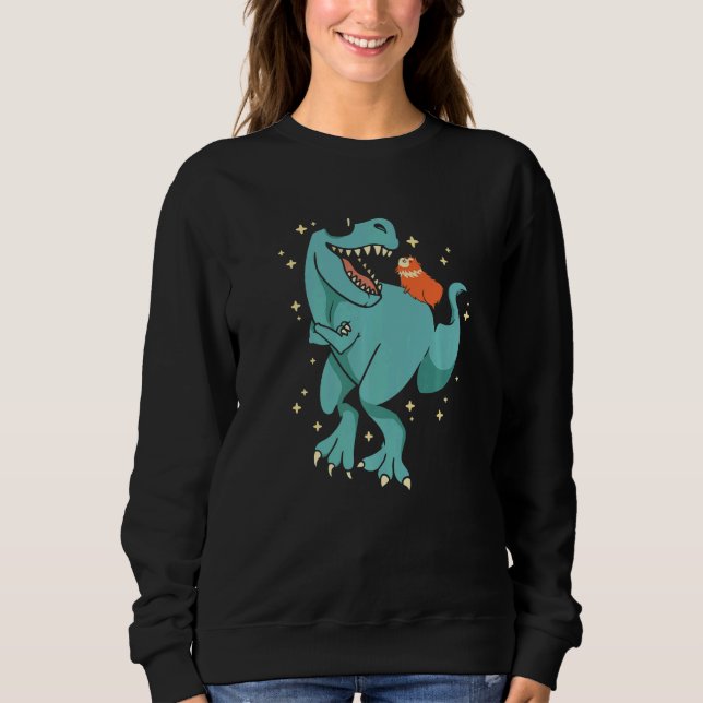 Dinosaur Graphic Guinea Pig Owner Pet Cavy Animal  Sweatshirt (Vorderseite)