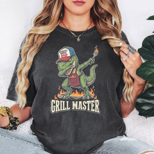Dinosaur Grillmeister Welt'S Bester Papa Bbq T-Shirt