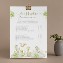 Dinosaur 'Guess Who' Baby Showspiel