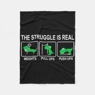 Dinosaur Gym Dino Workout Spaß Strongman Der Kampf Fleecedecke