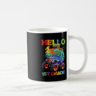 Dinosaur Hallo 1. Klasse Zurück zur Schule Erster Kaffeetasse