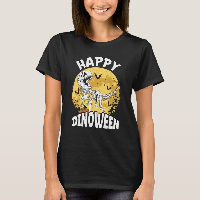 Dinosaur Halloween Costume Dino Halloween Pumpkin  T-Shirt (Vorderseite)