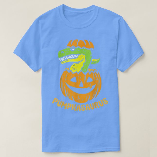 Dinosaur Halloween Pumpkasaurus Funny Kids Boy Pum T-Shirt (Design vorne)
