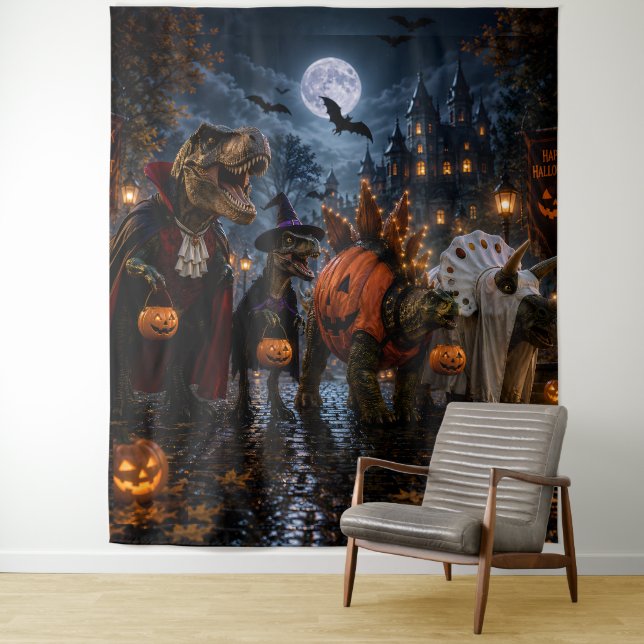 Dinosaur Halloween-Teppich/Halloween-Dinosaurier Wandteppich (Beispiel)