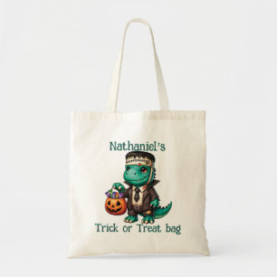 Dinosaur Halloween Trick oder Treat Tote Bag Tragetasche