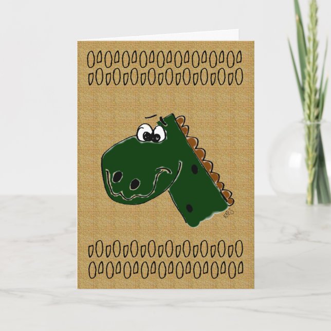 Dinosaur Happy Birthday Karte (Vorderseite)
