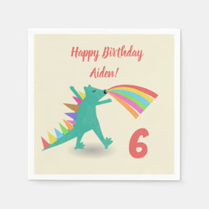 Dinosaur Happy Birthday Party Napkins Serviette