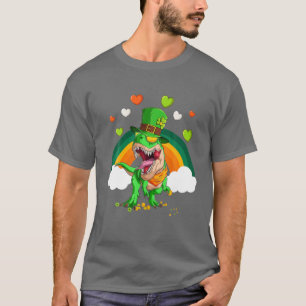 Dinosaur Happy St Pat Trex Day Dino St Patricks Da T-Shirt