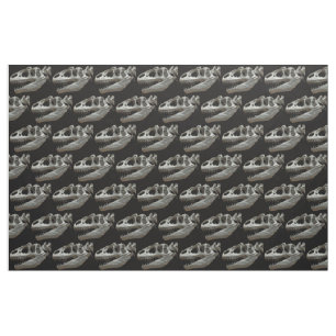 Dinosaur Head Skeleton Fabric Stoff