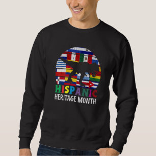 Dinosaur Hispanic Heritage Month National Latino V Sweatshirt
