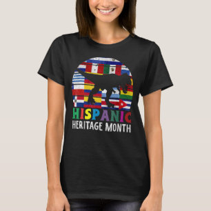Dinosaur Hispanic Heritage Month National Latino V T-Shirt