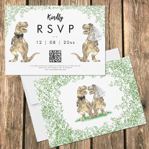 Dinosaur Hochzeit Antwort QR-Code