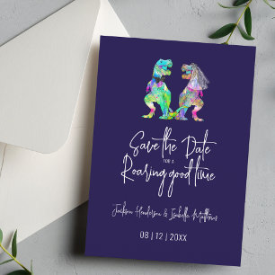 Dinosaur Hochzeit Lustige T-Rex Braut und Bräutiga Save The Date
