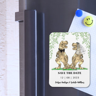 Dinosaur Hochzeit Save The Date Magnet