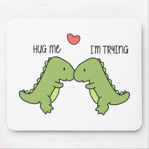 Dinosaur hug me mousepad