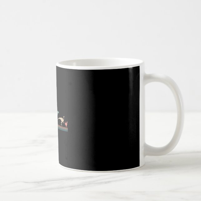 Dinosaur Huhn Evolution Lustig Vintage Retro 70er Kaffeetasse (Rechts)