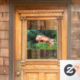 Dinosaur im Wald.  Fensteraufkleber