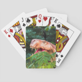 Dinosaur im Wald. Spielkarten