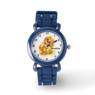 Dinosaur Jungen Moderner Trex Benutzerdefinierter Armbanduhr