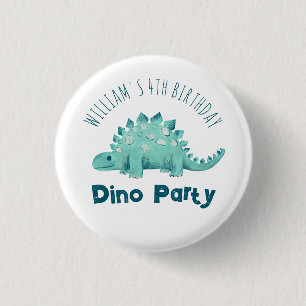 Dinosaur Jungen Party Stegosaurus Button