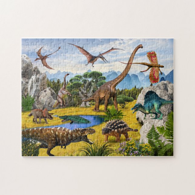 Dinosaur Jurassic Park animals Dino prehistoric Puzzle (Horizontal)