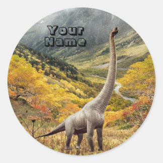 Dinosaur Jurassic Park Name Beautiful Runder Aufkleber