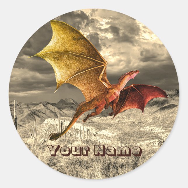Dinosaur Jurassic Park Name Beautiful Runder Aufkleber (Vorderseite)