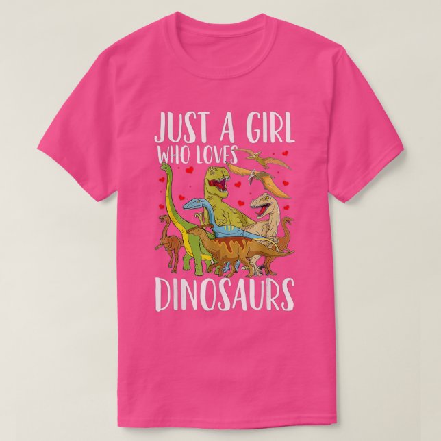 Dinosaur Just a Girl, die Dinosaurier Brachiosa Li T-Shirt (Design vorne)