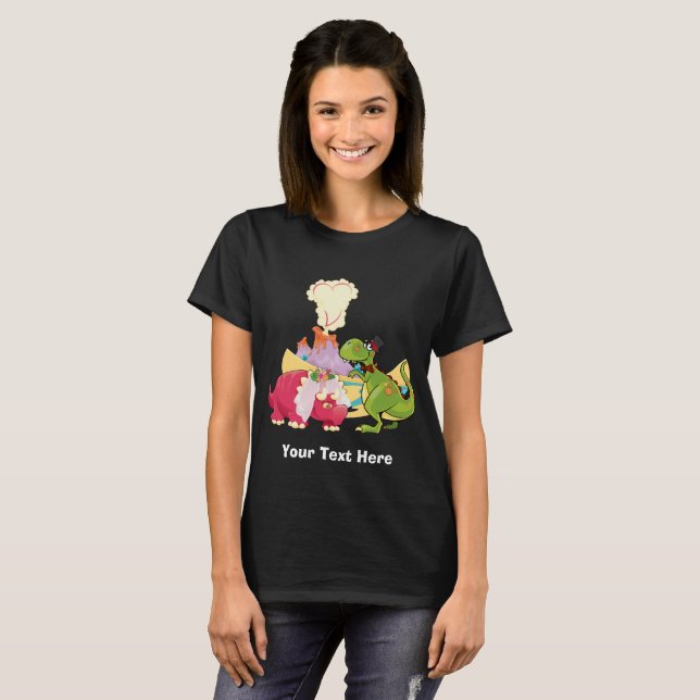 Dinosaur Just Married T-Shirt (Vorne ganz)
