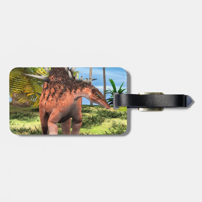 Dinosaur Kentrosaurus Gepäckanhänger (Rückseite horizontal)