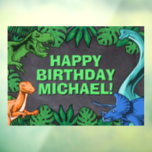 Dinosaur Kids Dino Jurassic Trex Boy Birthday Fensteraufkleber<br><div class="desc">Dieses Dinosaurier-Design ist großartig für den Geburtstagsjungen in deinem Leben. Geben Sie ihnen einen Dino-Milben-Tag mit diesem Dino-Thema Design mit einem Trex,  Triceratops,  Brontosaurus,  und Raptor.</div>