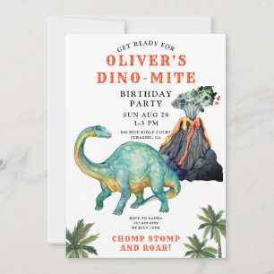 Dinosaur Kids Einladung zum Geburtstag