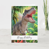 Dinosaur Kids Jurassic Trex Geburtstagskarte