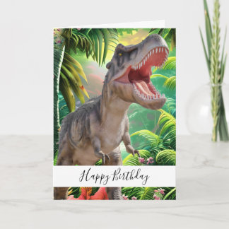 Dinosaur Kids Jurassic Trex Geburtstagskarte Karte