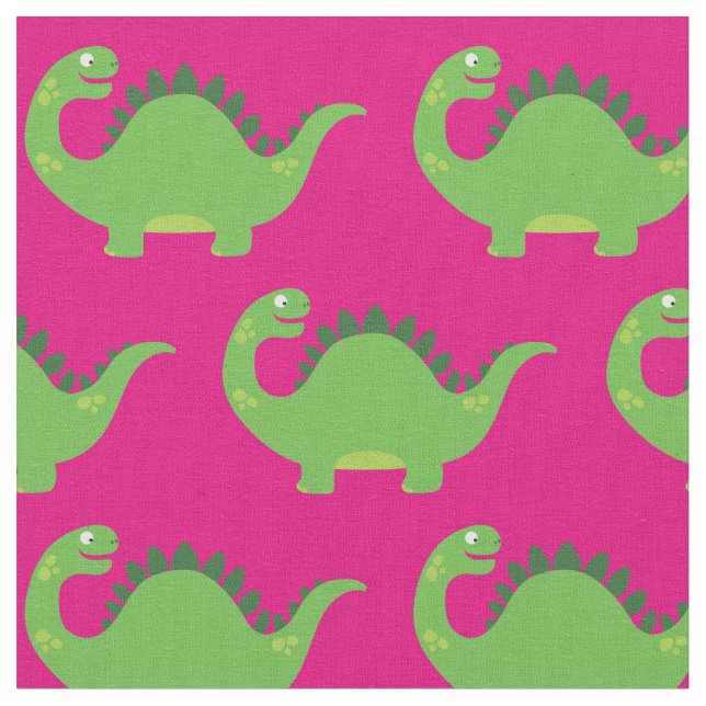 Dinosaur Kids Niedlich Dino Stoff (Nahaufnahme)