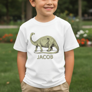 Dinosaur-Kind-Shirt mit individuellem Namen T-Shirt