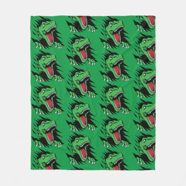 Dinosaur Kinder Fleecedecke (Vorderseite)