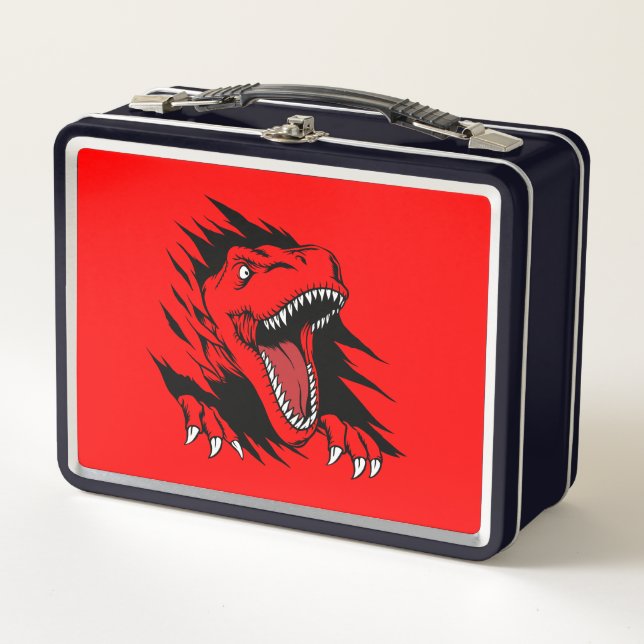Dinosaur Kinder Metall Brotdose (Vorderseite)
