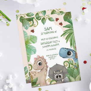 Dinosaur Kindergeburtstag Dino Einladung