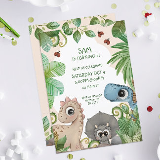 Dinosaur Kindergeburtstag Dino Einladung