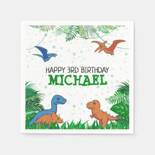 Dinosaur Kindergeburtstag Dino Trex Prehistorische Serviette