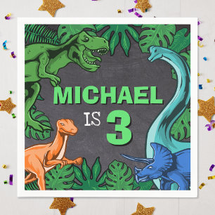 Dinosaur Kindergeburtstag Dino Trex Prehistorische Serviette